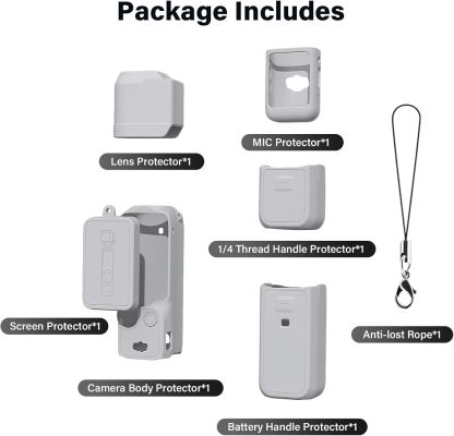 Pocthtket 3 Case, Soft Silicone Protective Case Compatible with DJI Osmo Pockthtet 3 Creator Combo, Lightweight creen Protector Grip Cover Accessories for Xtra Muse - Pink