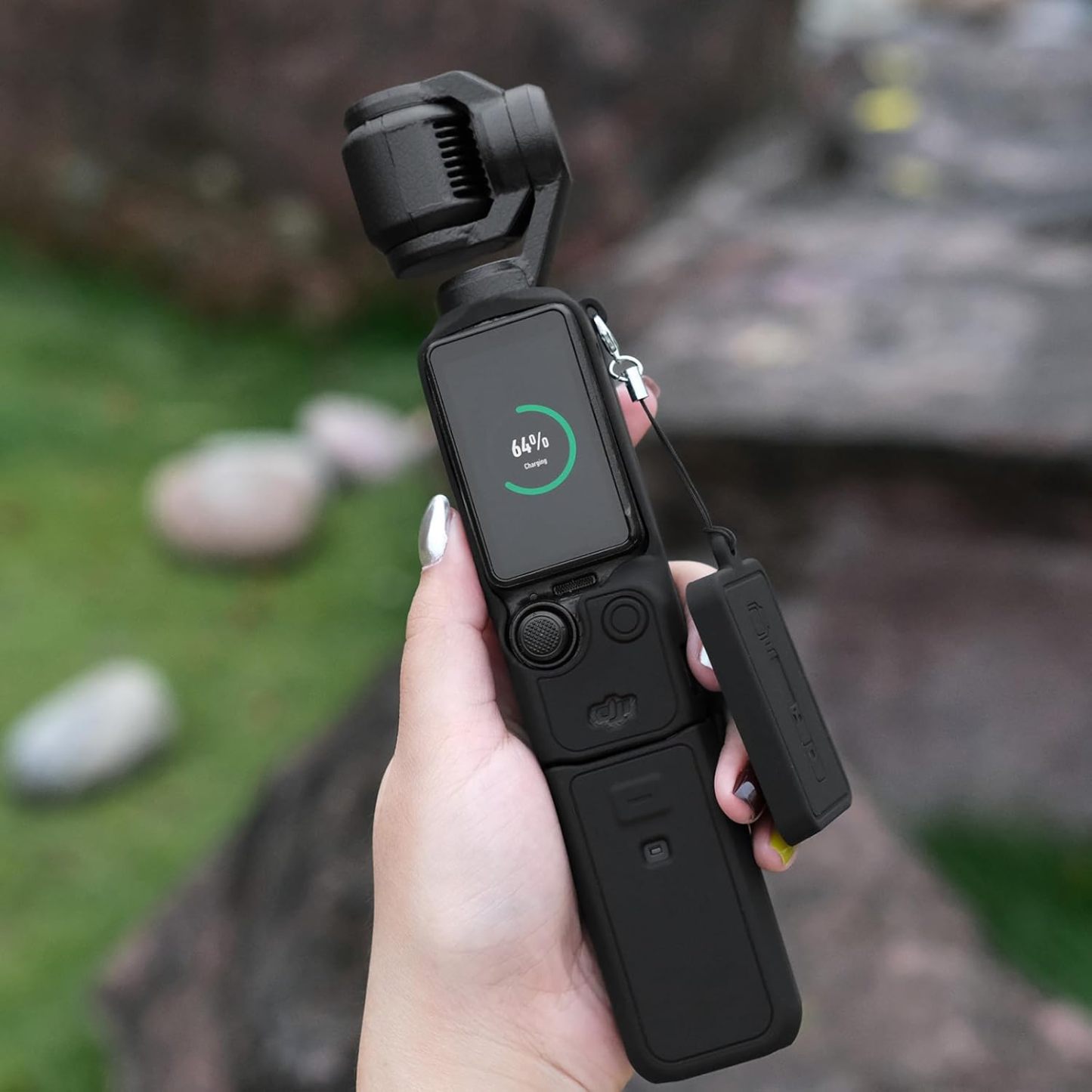 Pocthtket 3 Case, Soft Silicone Protective Case Compatible with DJI Osmo Pockthtet 3 Creator Combo, Lightweight creen Protector Grip Cover Accessories for Xtra Muse - Pink