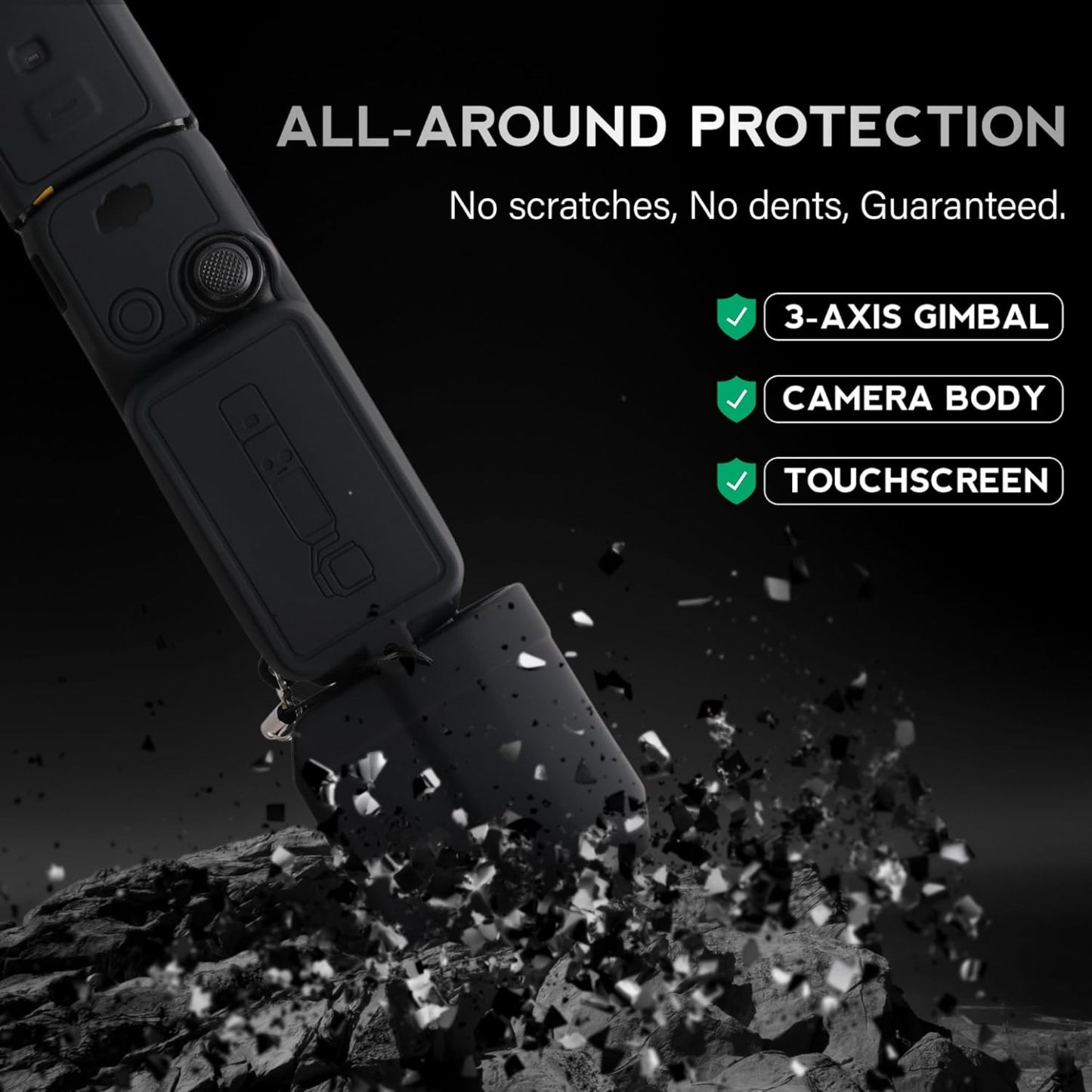 Pocthtket 3 Case, Soft Silicone Protective Case Compatible with DJI Osmo Pockthtet 3 Creator Combo, Lightweight creen Protector Grip Cover Accessories for Xtra Muse - Pink