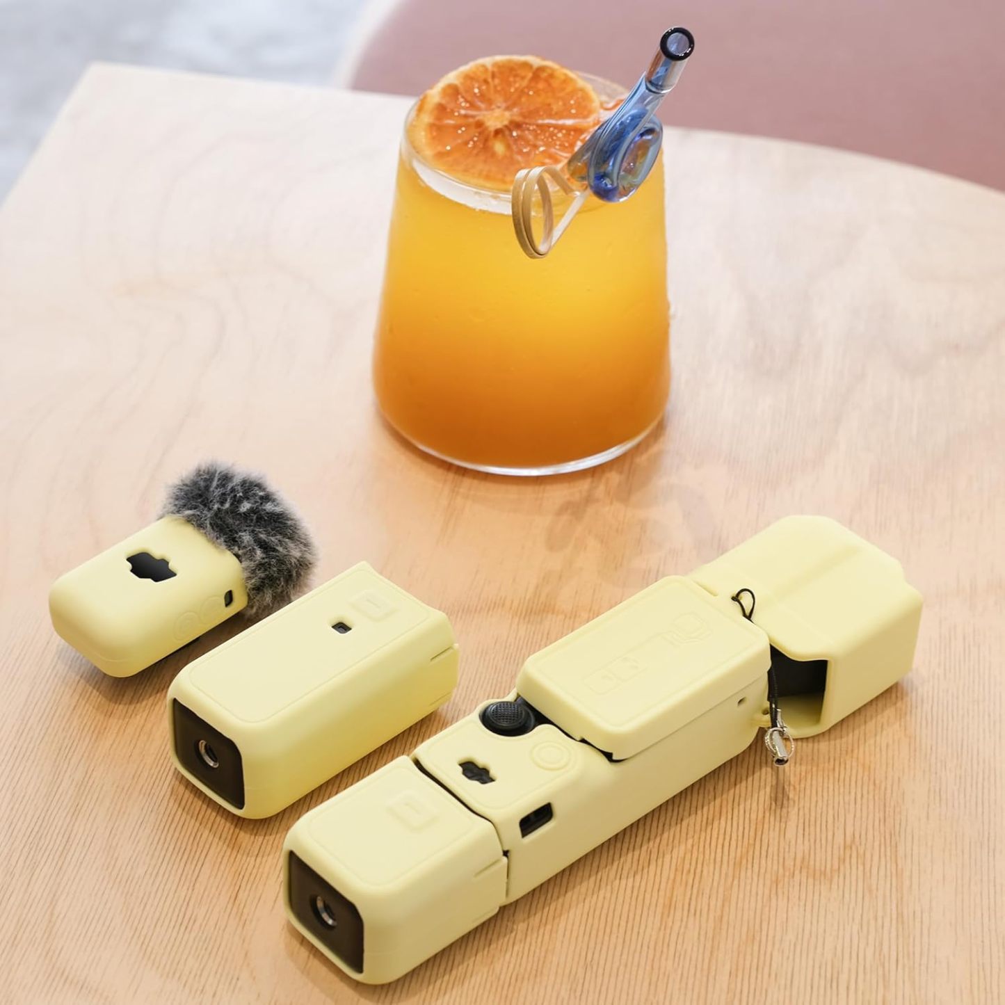 Pocthtket 3 Case, Soft Silicone Protective Case Compatible with DJI Osmo Pockthtet 3 Creator Combo, Lightweight creen Protector Grip Cover Accessories for Xtra Muse - Pink