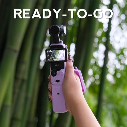 Pocthtket 3 Case, Soft Silicone Protective Case Compatible with DJI Osmo Pockthtet 3 Creator Combo, Lightweight creen Protector Grip Cover Accessories for Xtra Muse - Pink