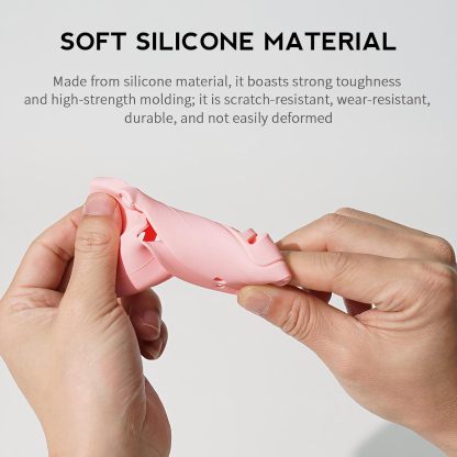 Pocthtket 3 Case, Soft Silicone Protective Case Compatible with DJI Osmo Pockthtet 3 Creator Combo, Lightweight creen Protector Grip Cover Accessories for Xtra Muse - Pink