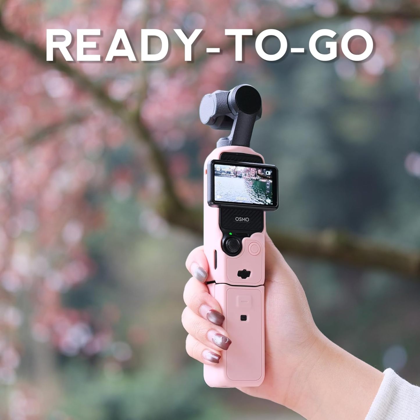 Pocthtket 3 Case, Soft Silicone Protective Case Compatible with DJI Osmo Pockthtet 3 Creator Combo, Lightweight creen Protector Grip Cover Accessories for Xtra Muse - Pink