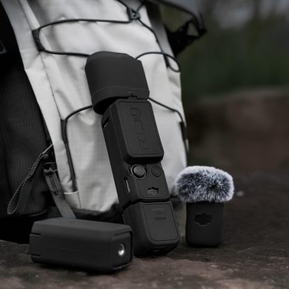 Pocthtket 3 Case, Soft Silicone Protective Case Compatible with DJI Osmo Pockthtet 3 Creator Combo, Lightweight creen Protector Grip Cover Accessories for Xtra Muse - Pink