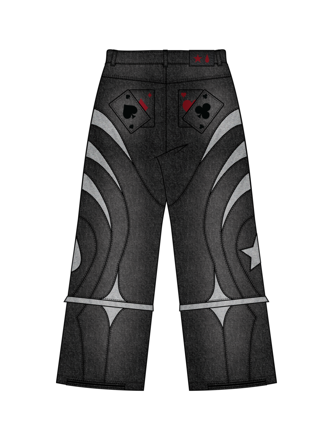 Hisoka's jeans Black