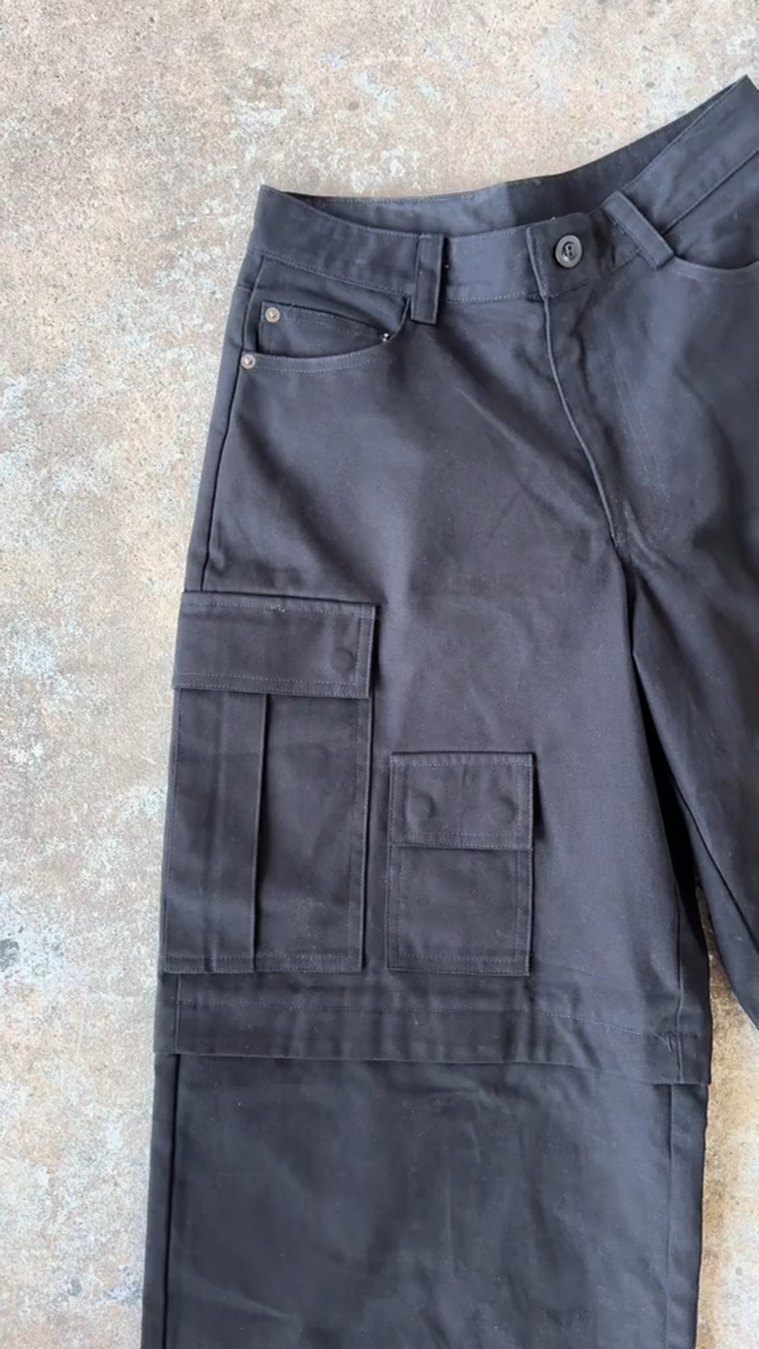 Black Loose Fit Work Pants 