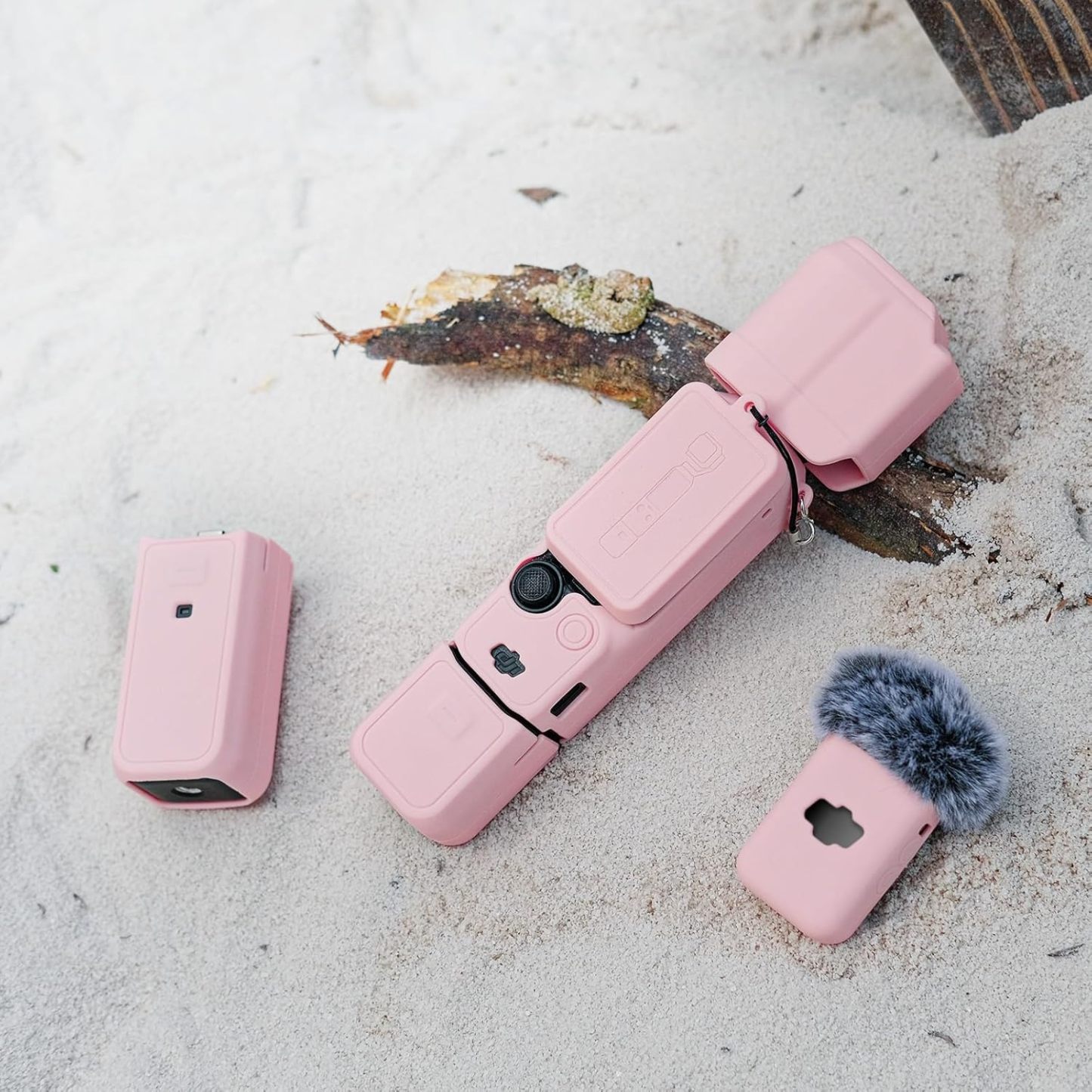 Pocthtket 3 Case, Soft Silicone Protective Case Compatible with DJI Osmo Pockthtet 3 Creator Combo, Lightweight creen Protector Grip Cover Accessories for Xtra Muse - Pink