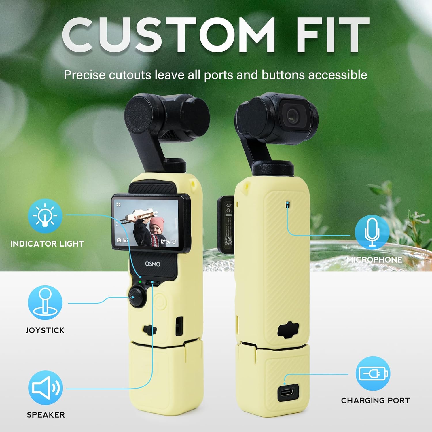 Pocthtket 3 Case, Soft Silicone Protective Case Compatible with DJI Osmo Pockthtet 3 Creator Combo, Lightweight creen Protector Grip Cover Accessories for Xtra Muse - Pink