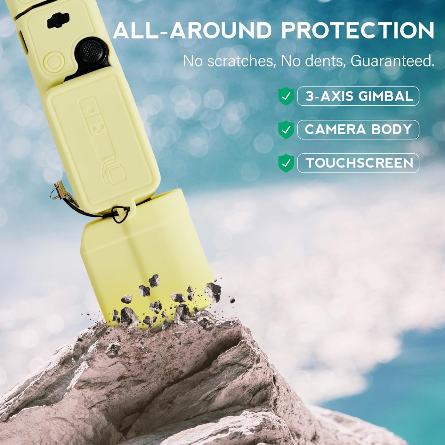 Pocthtket 3 Case, Soft Silicone Protective Case Compatible with DJI Osmo Pockthtet 3 Creator Combo, Lightweight creen Protector Grip Cover Accessories for Xtra Muse - Pink