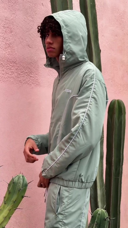 NYLON PIPING ZIP-UP SETS