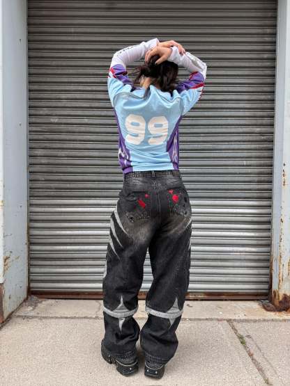 Hisoka's jeans Black