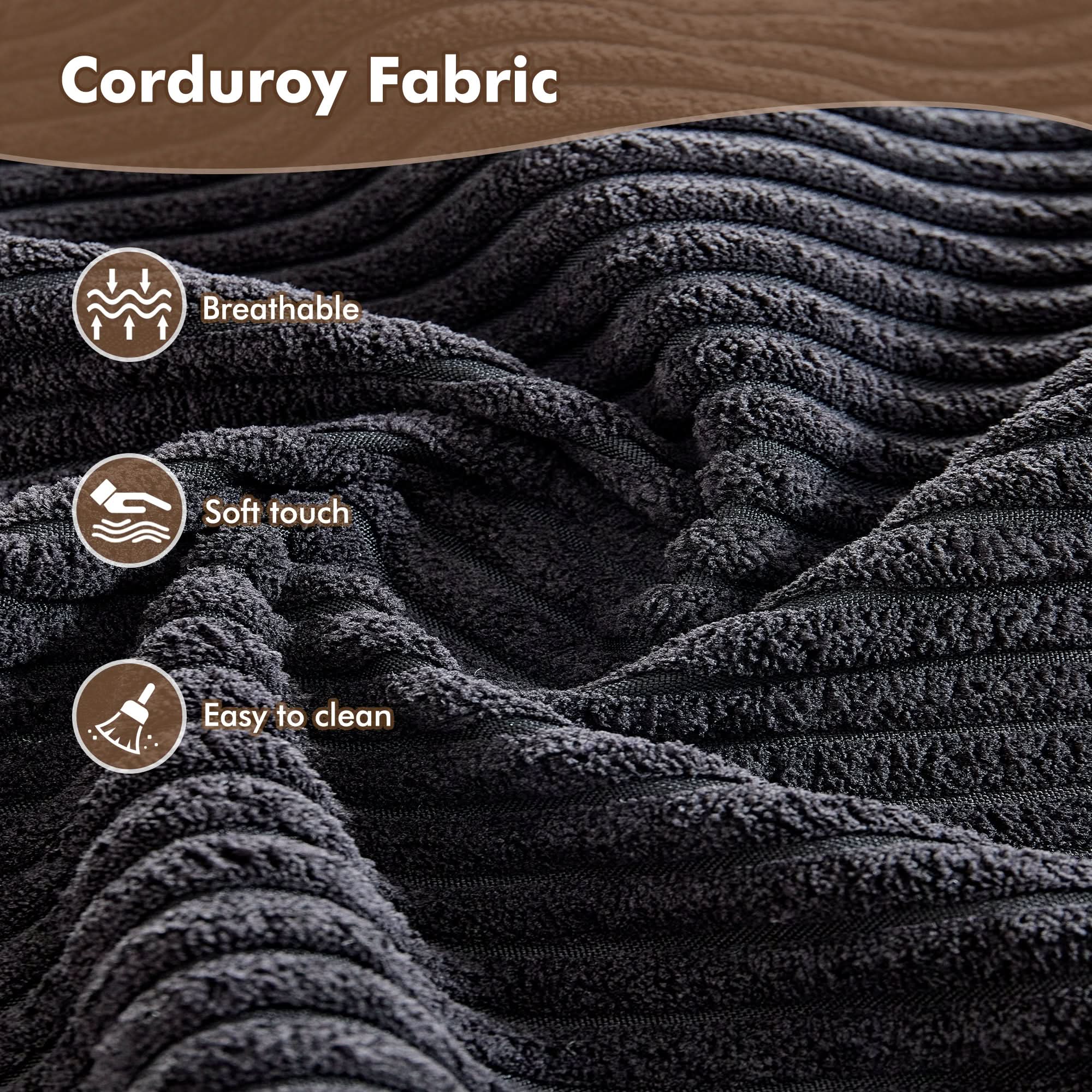 OVthtIOS Boneless Chaise Lounge,Luxurious Faux Fur, No Assembly Required