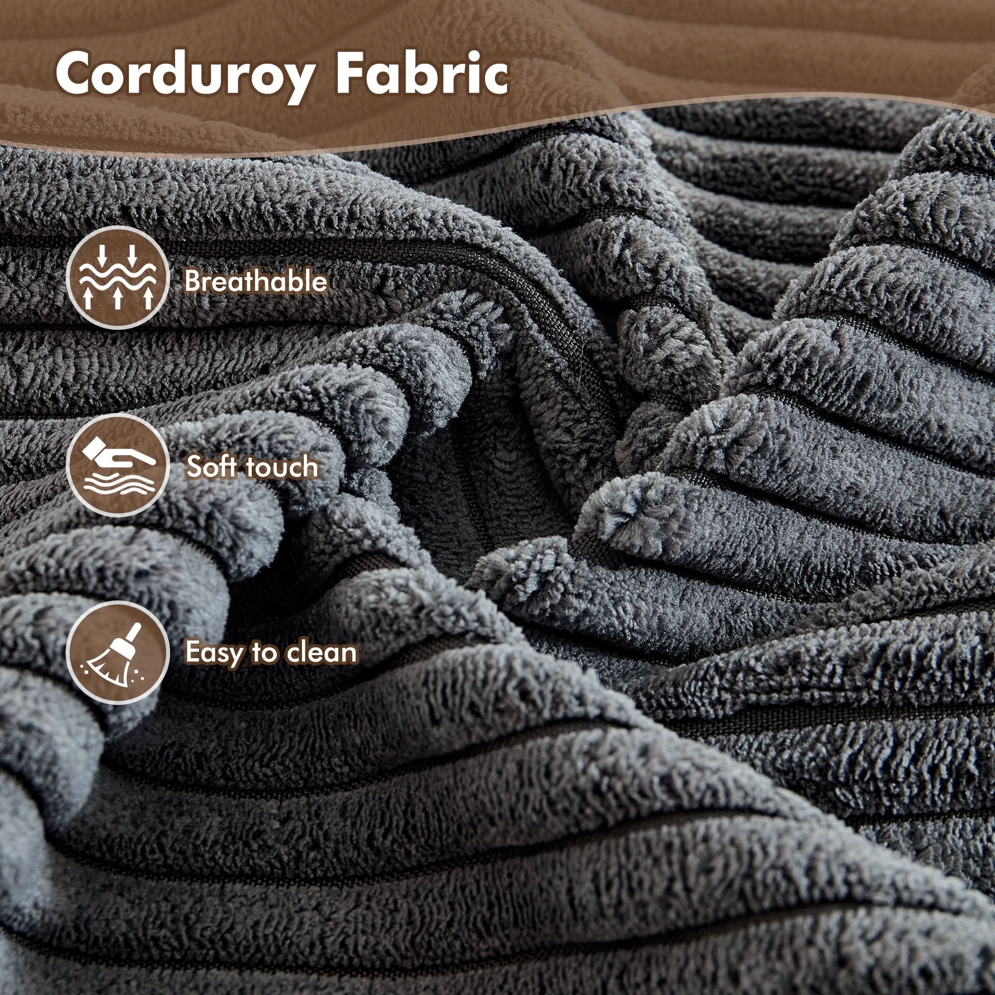 OVthtIOS Boneless Chaise Lounge,Luxurious Faux Fur, No Assembly Required