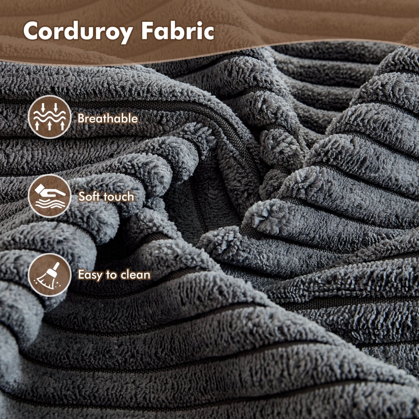 OVthtIOS Boneless Chaise Lounge,Luxurious Faux Fur, No Assembly Required