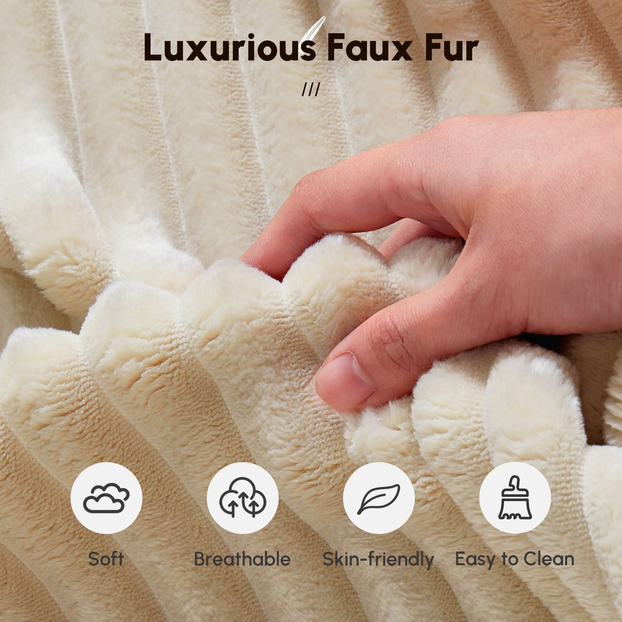 OVthtIOS Boneless Chaise Lounge,Luxurious Faux Fur, No Assembly Required