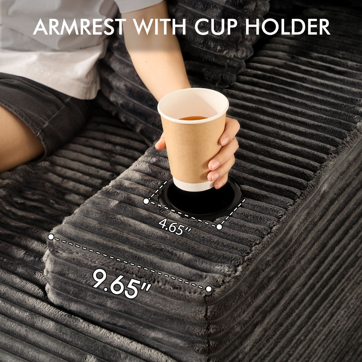 OVthtIOS Boneless Chaise Lounge,Luxurious Faux Fur, No Assembly Required