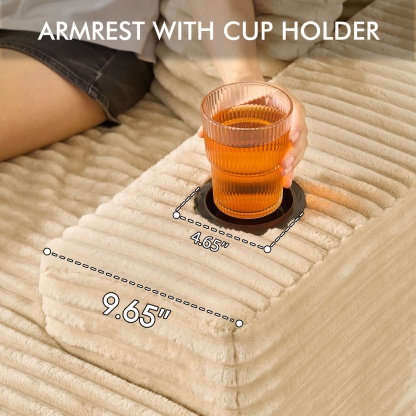 OVthtIOS Boneless Chaise Lounge,Luxurious Faux Fur, No Assembly Required