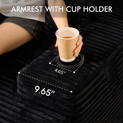 OVthtIOS Boneless Chaise Lounge,Luxurious Faux Fur, No Assembly Required