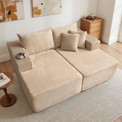 OVIthtOS 81" Boneless Sofa, Sleeper Couch, No Assembly Required