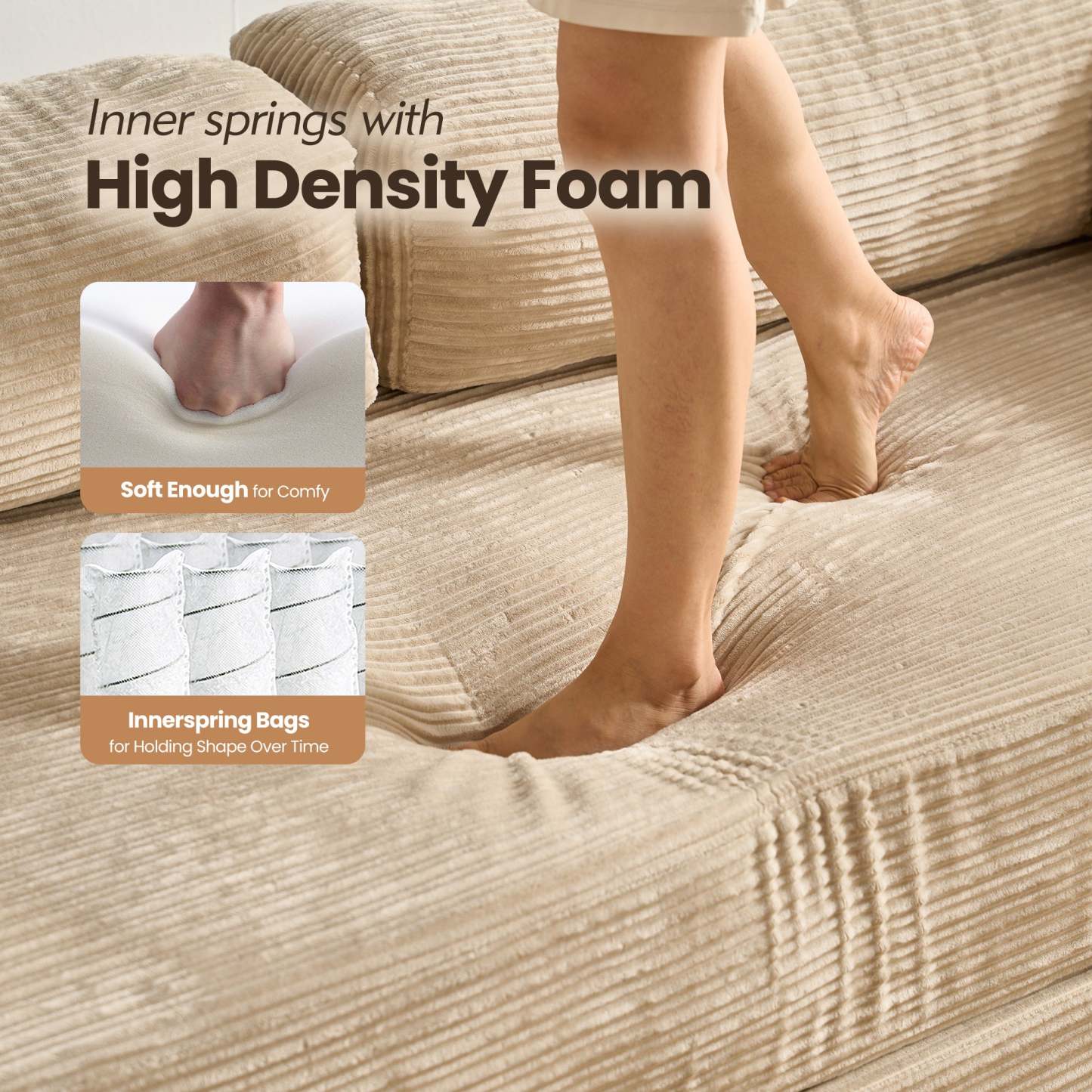 Ovthtios 80" Convertible Modular Sofa Bed