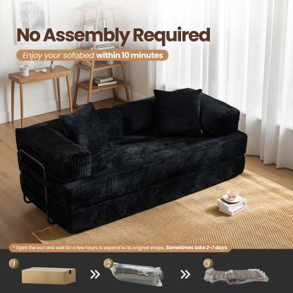 Ovthtios 80" Convertible Modular Sofa Bed