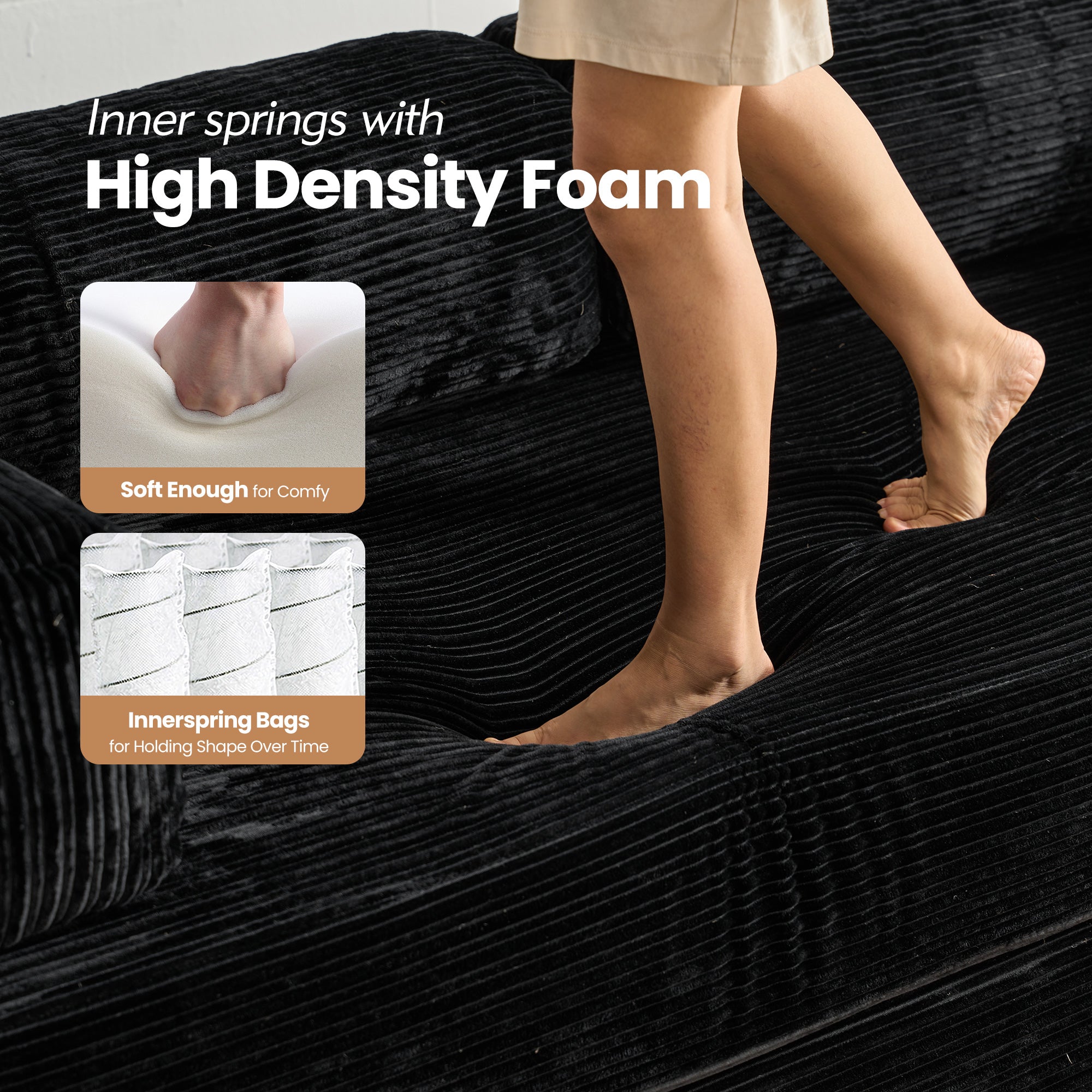 Ovthtios 80" Convertible Modular Sofa Bed