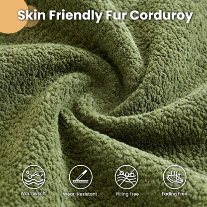 OVthtIOS 59" O-Shape Modular Couch, Plush Corduroy Fabric, No Assembly Required