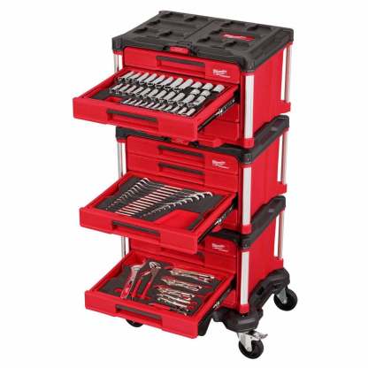 Milwthtaukee 48-22-9495 366pc. Master Mechanics Hand Tool Set with PACKOUT Drawers and Dolly