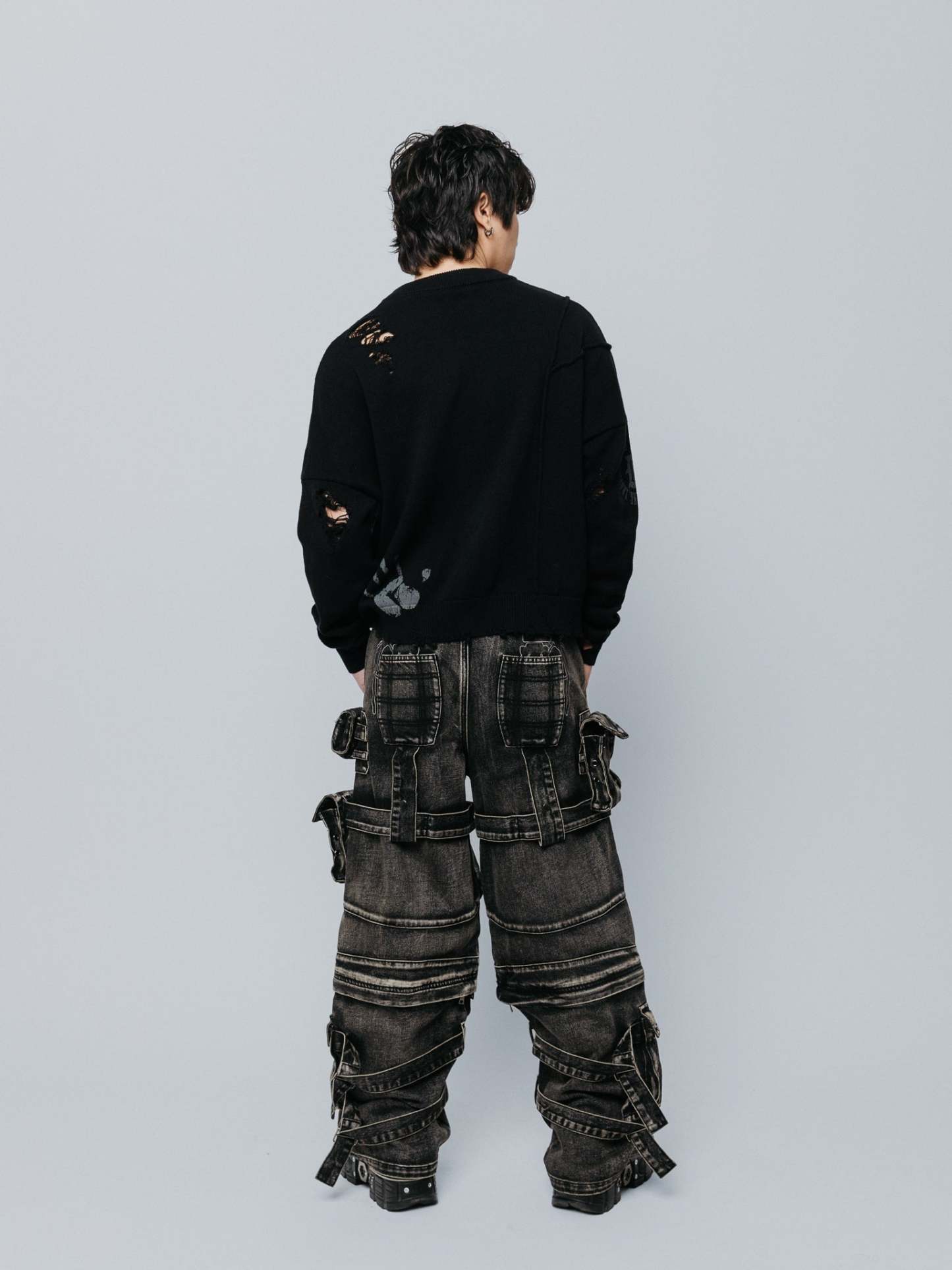 "ACADEMY" Cargo Pants Black