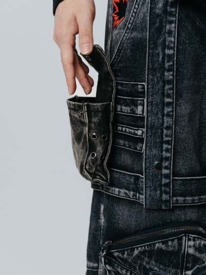 "ACADEMY" Cargo Pants Black