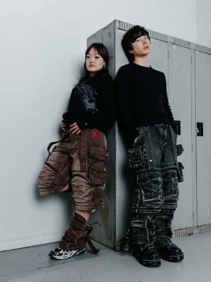 "ACADEMY" Cargo Pants Brown