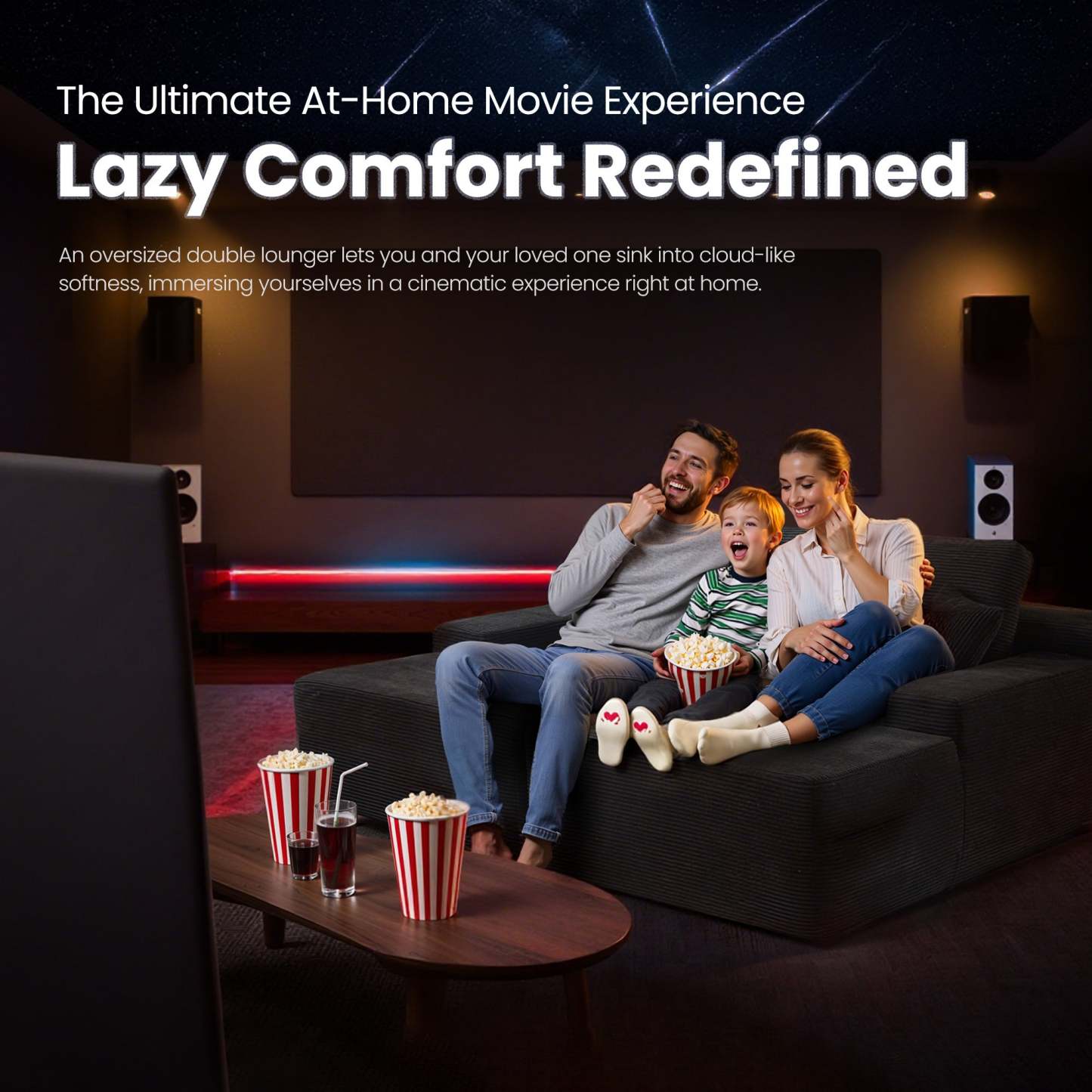 OVIthtOS 81" Boneless Sofa, Sleeper Couch, No Assembly Required