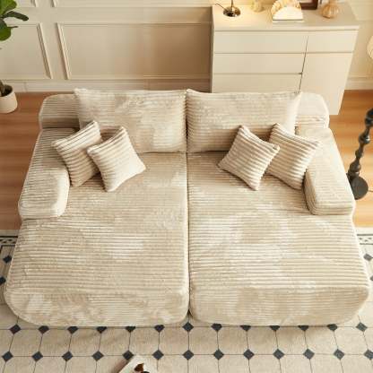 OVIthtOS 81" Boneless Sofa, Sleeper Couch, No Assembly Required