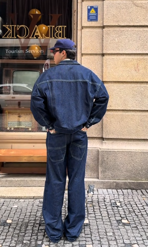 Casual Denim Jacket Tracksuit