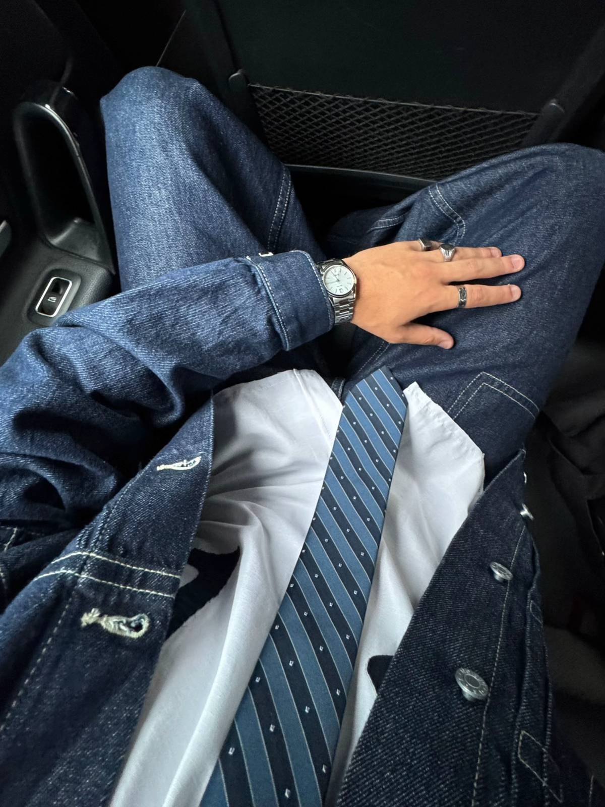 Casual Denim Jacket Tracksuit