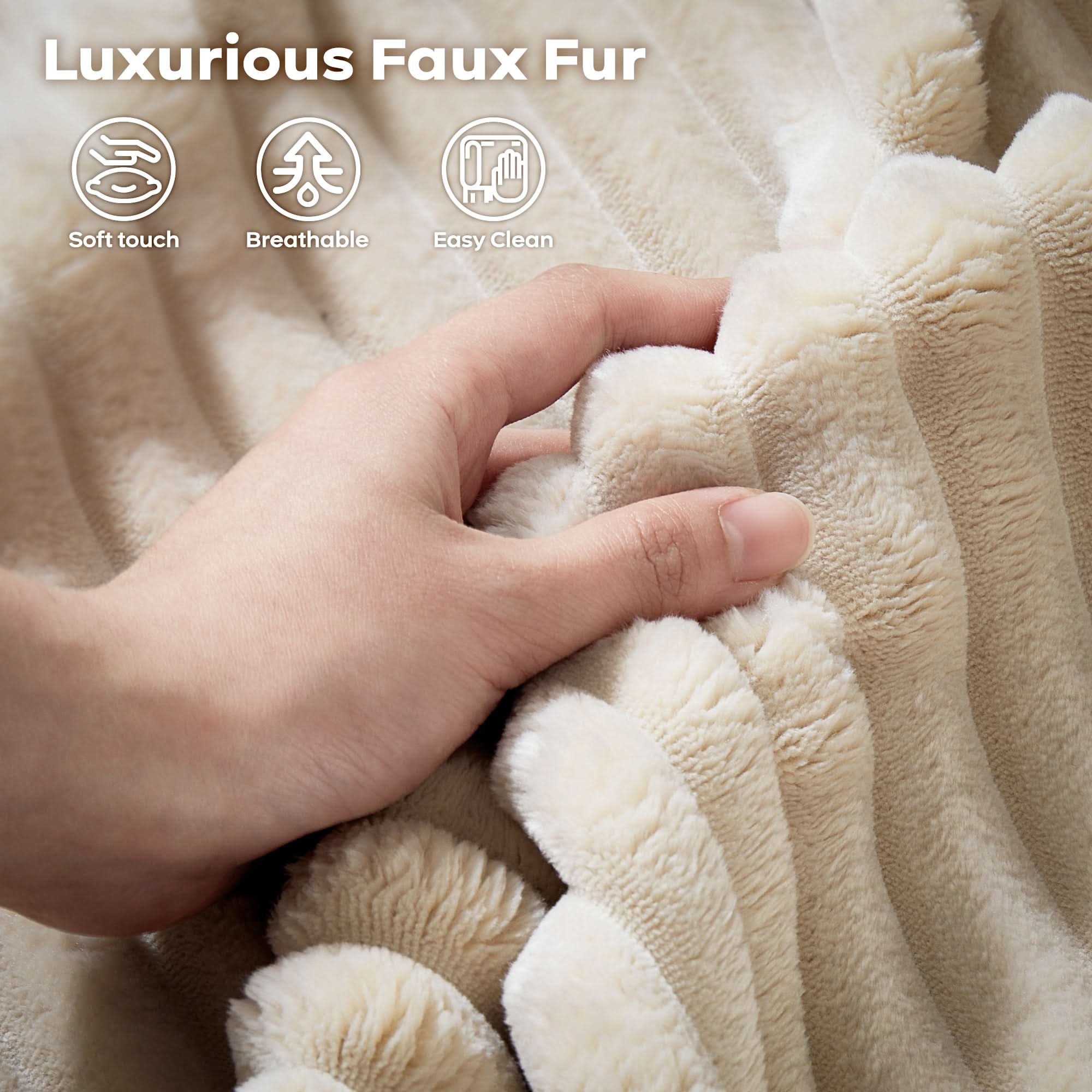 OVIthtOS Living Room Modular Couch Ottoman, 1 Wale Plush Corduroy Fabric