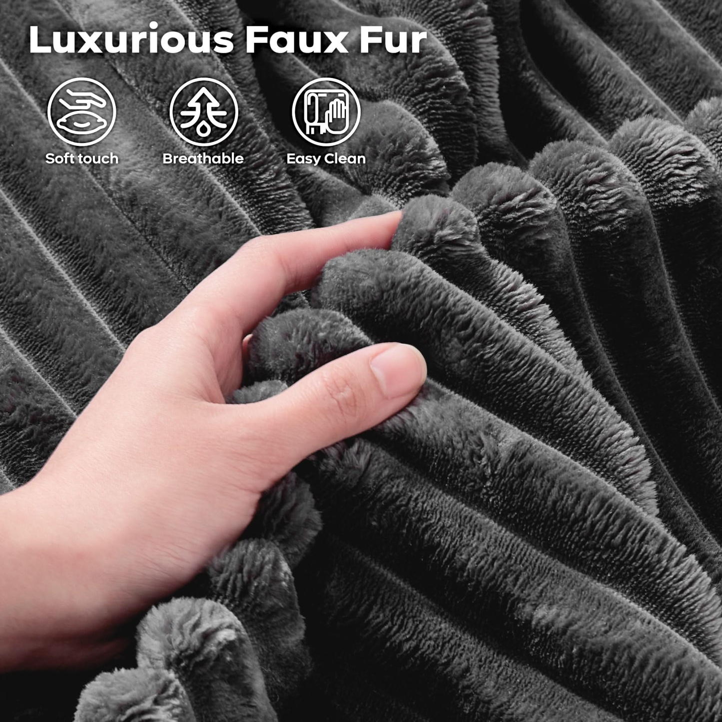 OVIthtOS Living Room Modular Couch Ottoman, 1 Wale Plush Corduroy Fabric