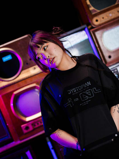 "CYBER" T-shirt Black