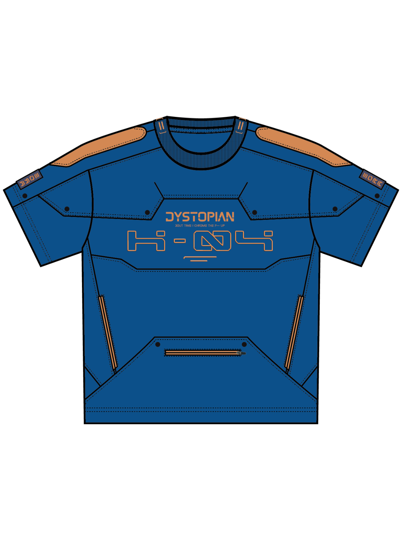 "CYBER" T-shirt Blue