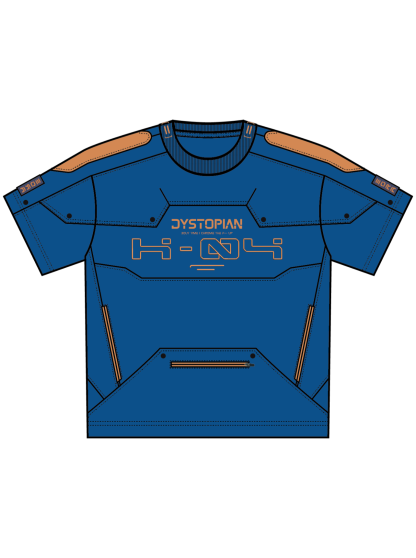 "CYBER" T-shirt Blue