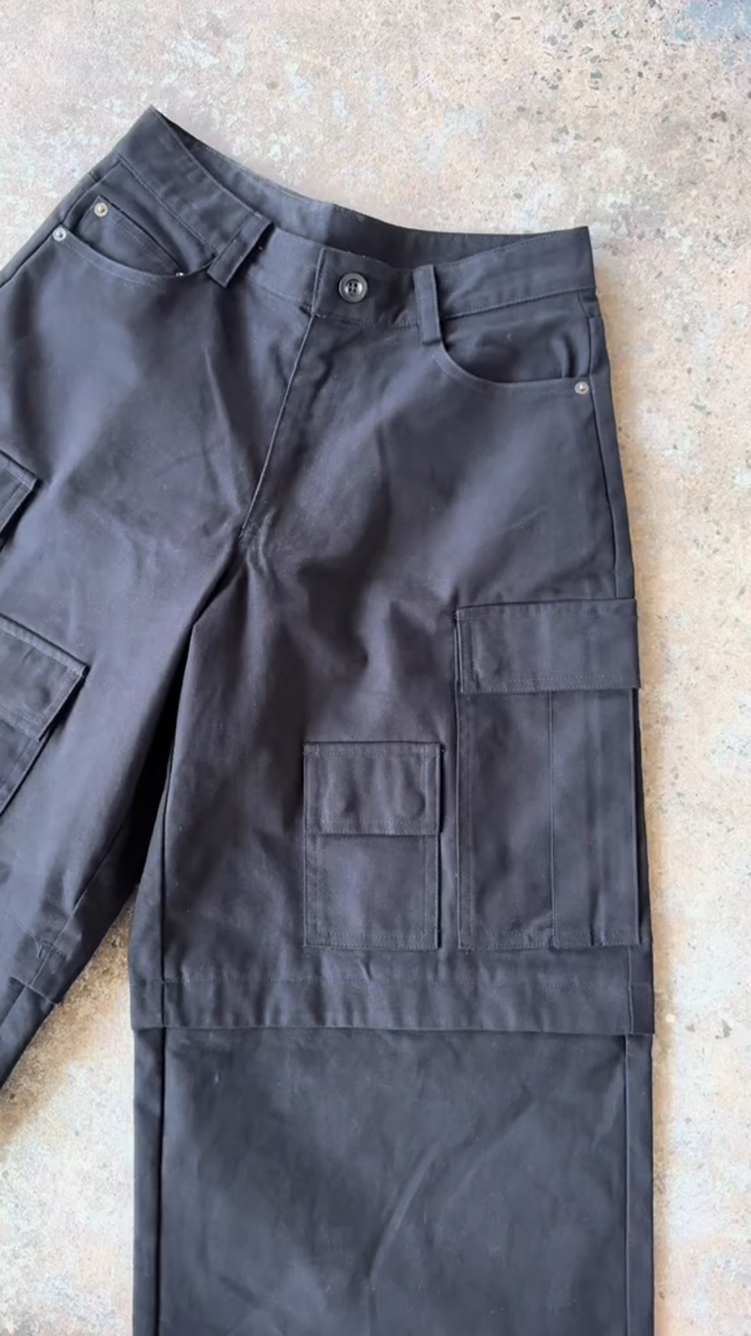 Black Loose Fit Work Pants 