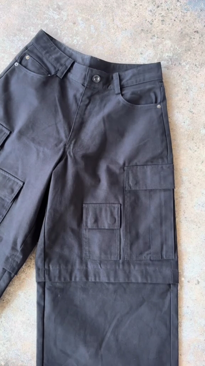 Black Loose Fit Work Pants 