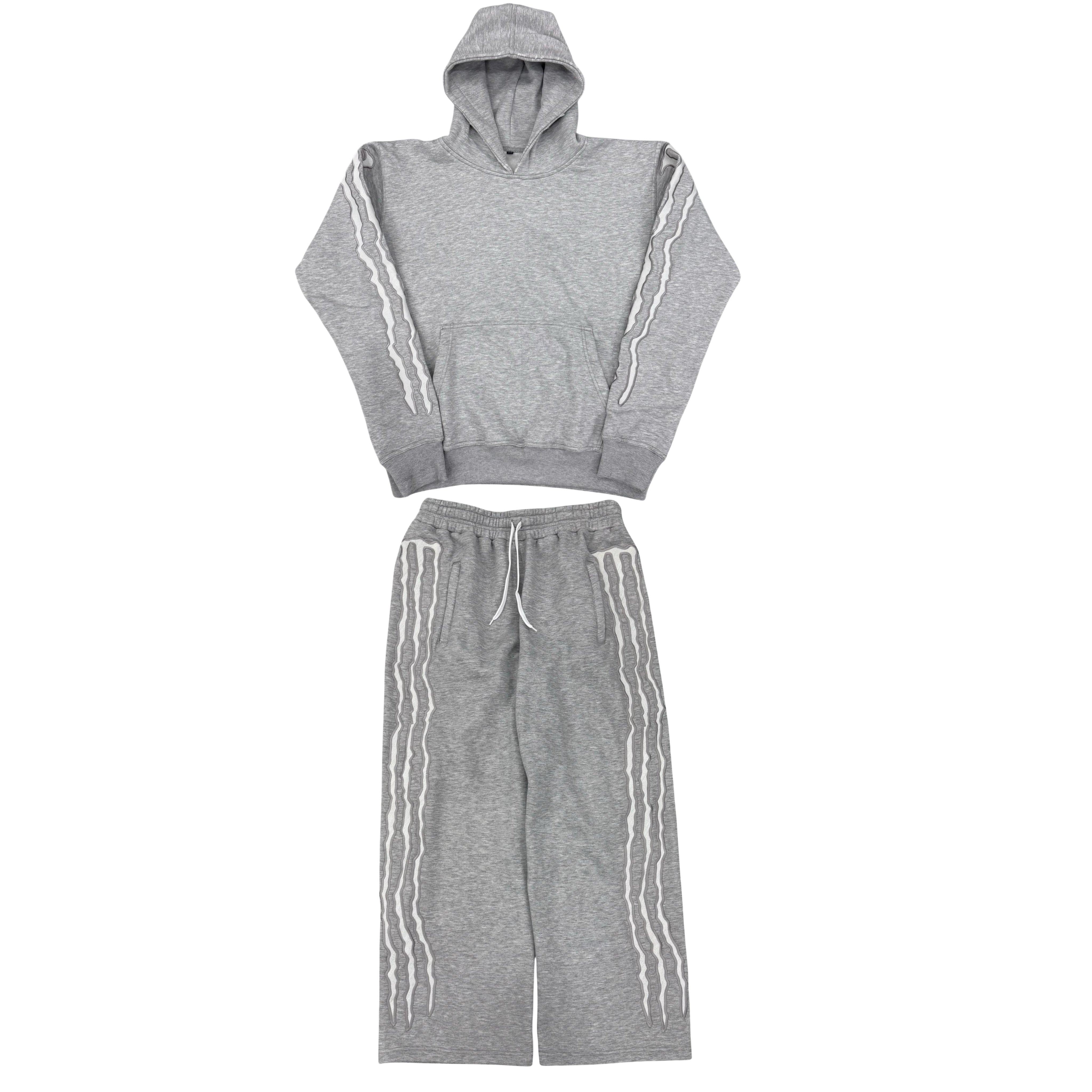 “MONSTER TRIPLE STRIPE” SWEATSUIT GREY
