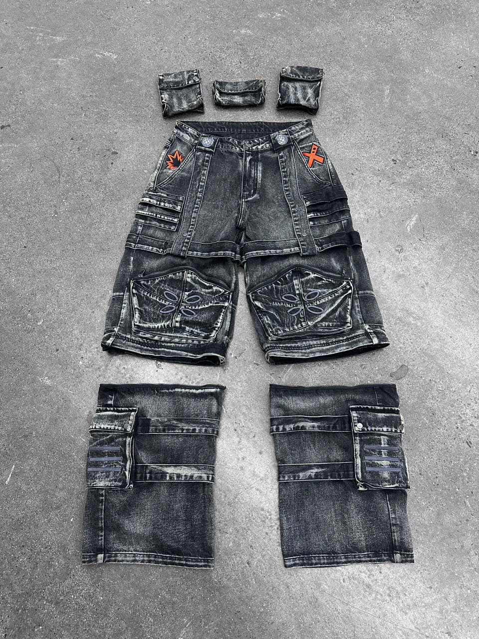 "ACADEMY" Cargo Pants Black