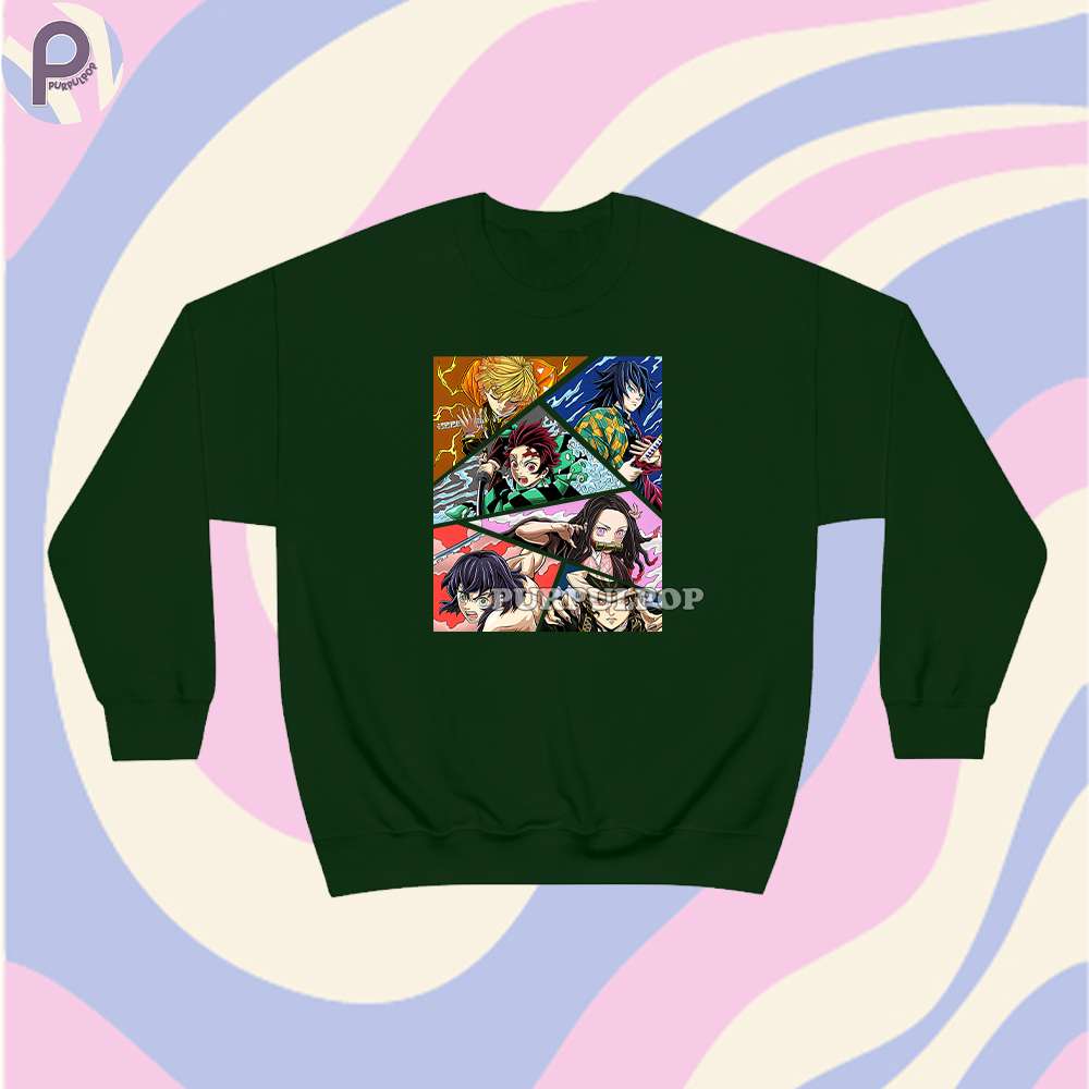 Demon Slayer Block Sweatshirt Hoodie