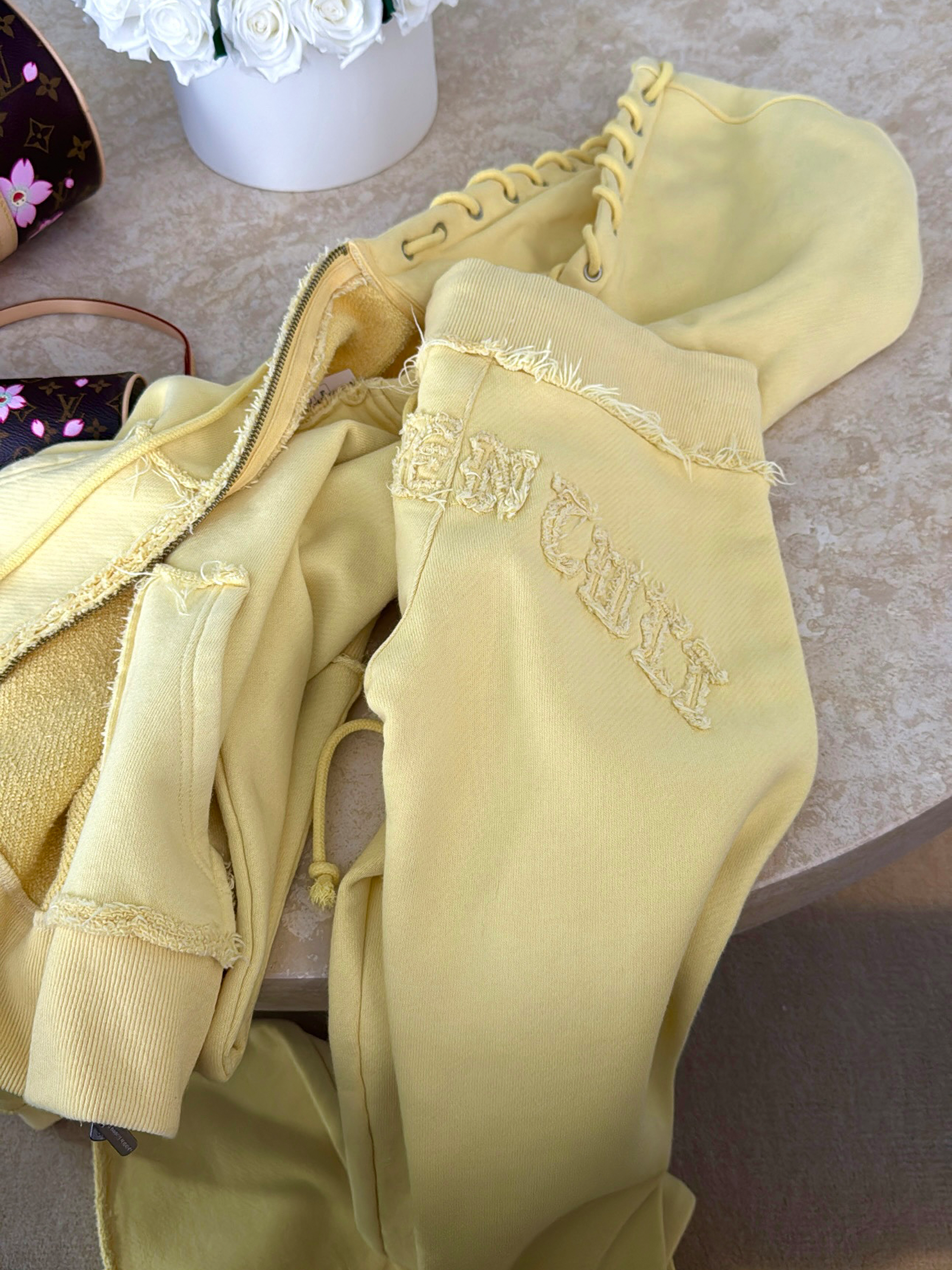 Inca Pale Yellow Zip Hoodie