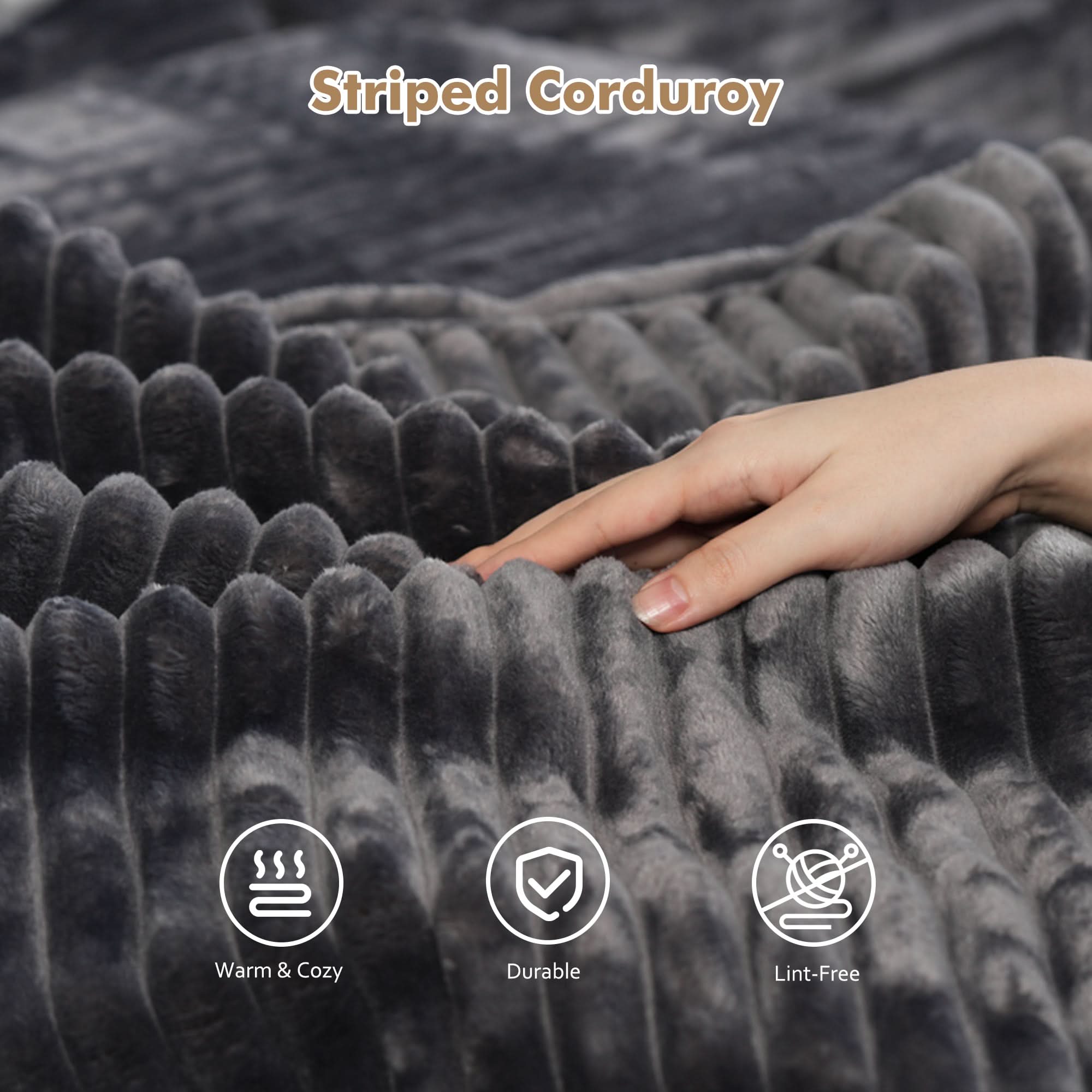 OVthtIOS 108" U-Shape Modular Couch with Ottoman, Plush Corduroy Fabric, No Assembly Required