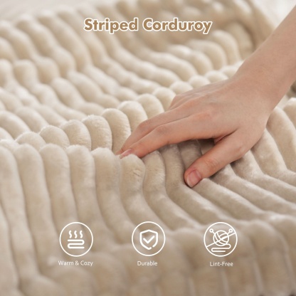 OVthtIOS 108" U-Shape Modular Couch with Ottoman, Plush Corduroy Fabric, No Assembly Required