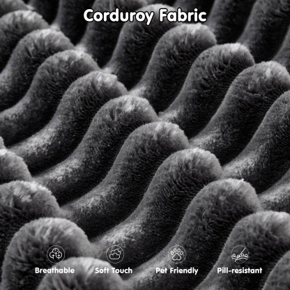 OVthtIOS 104" L-Shape Modular Couch with Chaise, Plush Corduroy Fabric, No Assembly Required