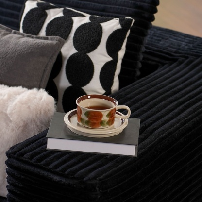 OVthtIOS 104" L-Shape Modular Couch with Chaise, Plush Corduroy Fabric, No Assembly Required